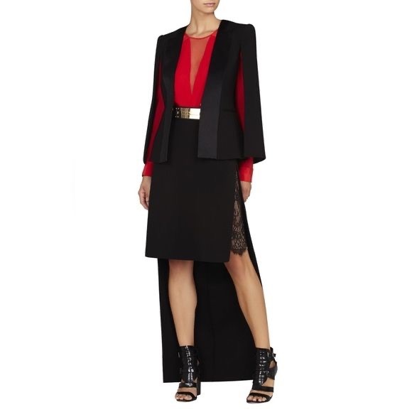 NEW BCBG Adrienne High-Low Lace Underlayer Skirt 0 asymmetrical - Picture 3 of 7